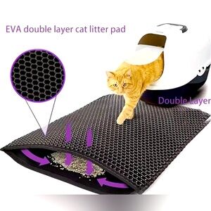 Waterproof Cat Litter Mat, Non-slip, Washable, Leak Proof